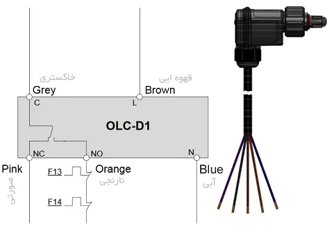 نحوه سیم کشی کنترل کننده سطح روغن OLC-D1