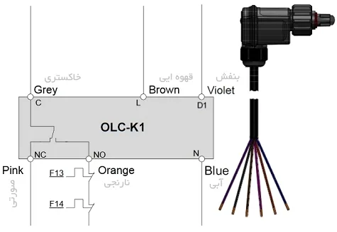 نحوه سیم کشی کنترل کننده سطح روغن OLC-K1